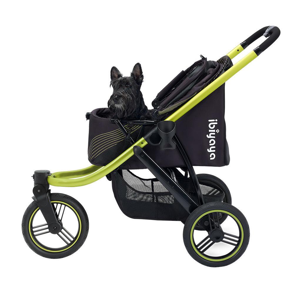 IBIYAYA The Beast Pet Jogging Stroller For Pets Up to 25kg - Jet Black - Sparklet