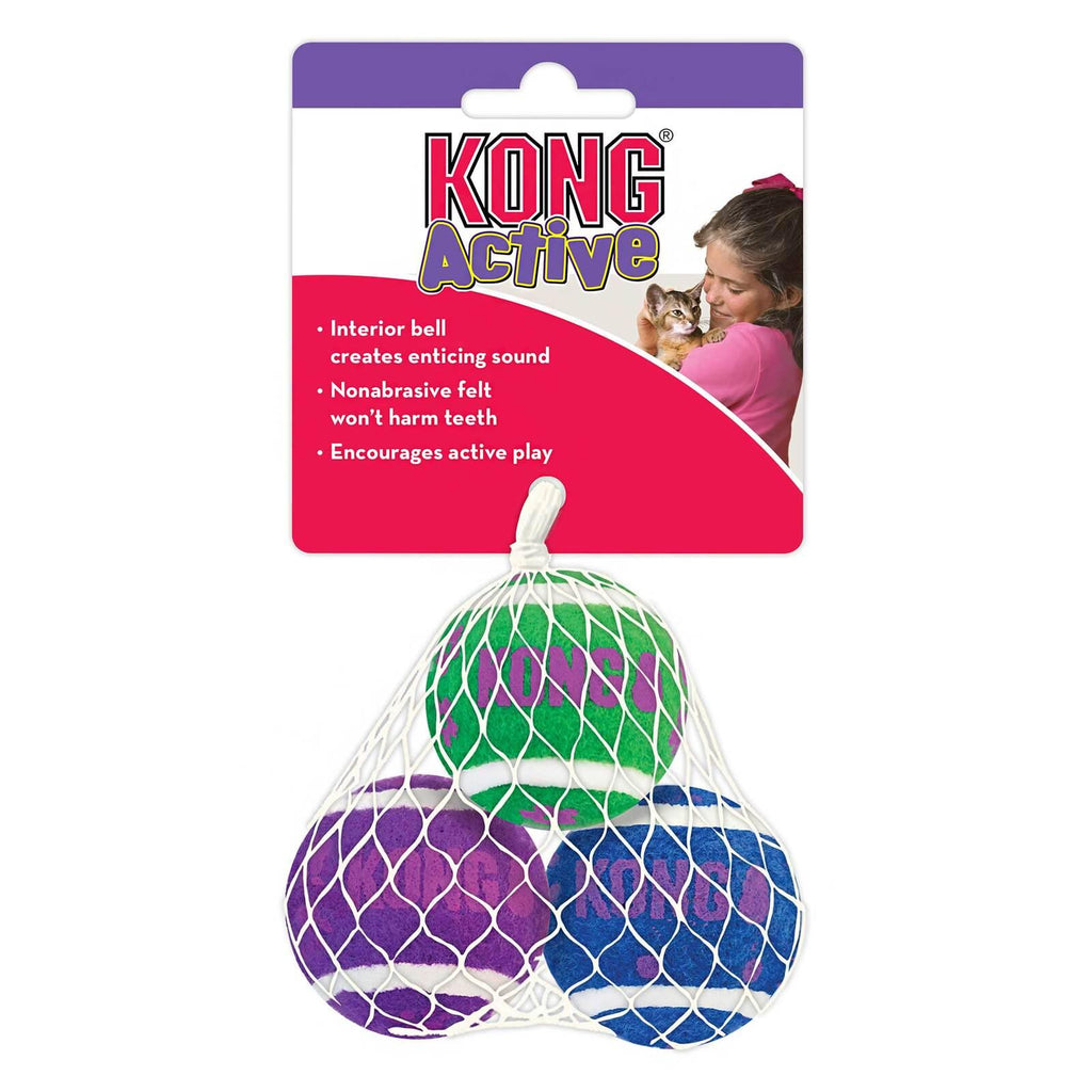 KONG Cat Tennis Balls with Bells - Sparklet