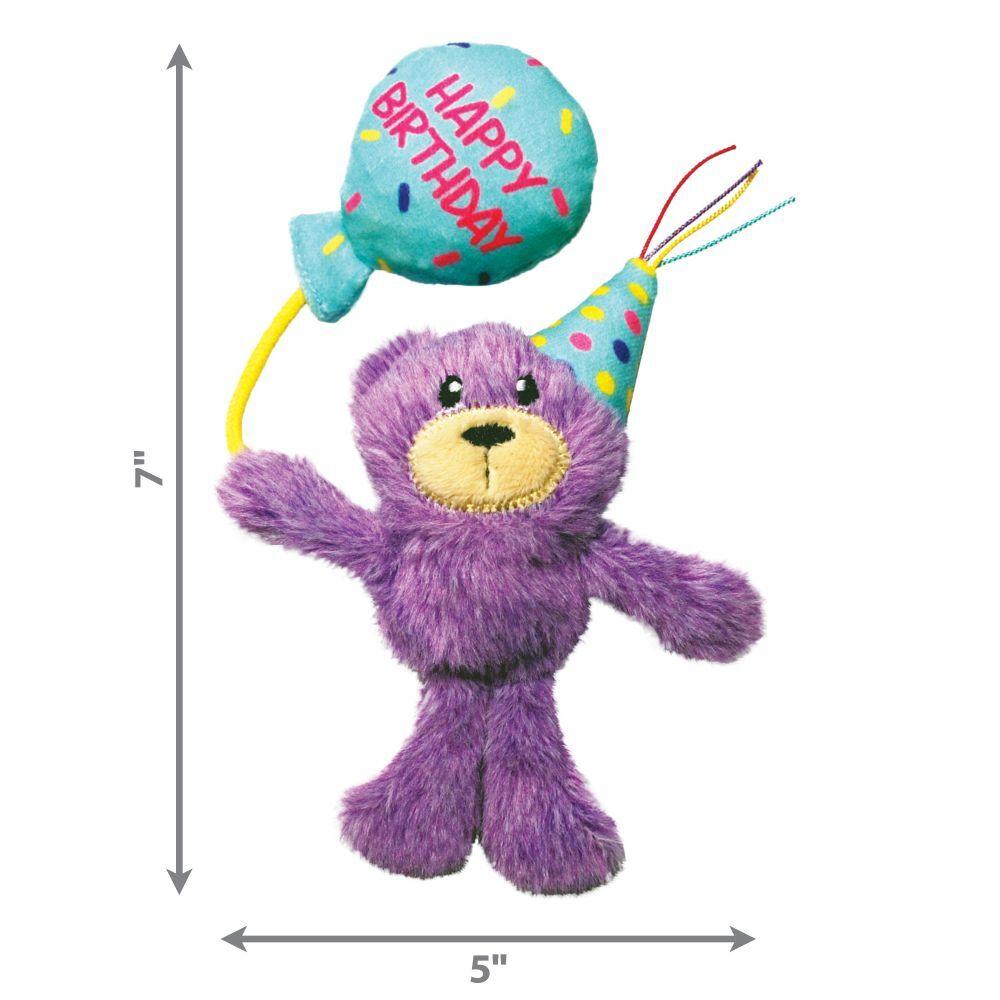 KONG Occasions Birthday Teddy Cat Toy - Sparklet