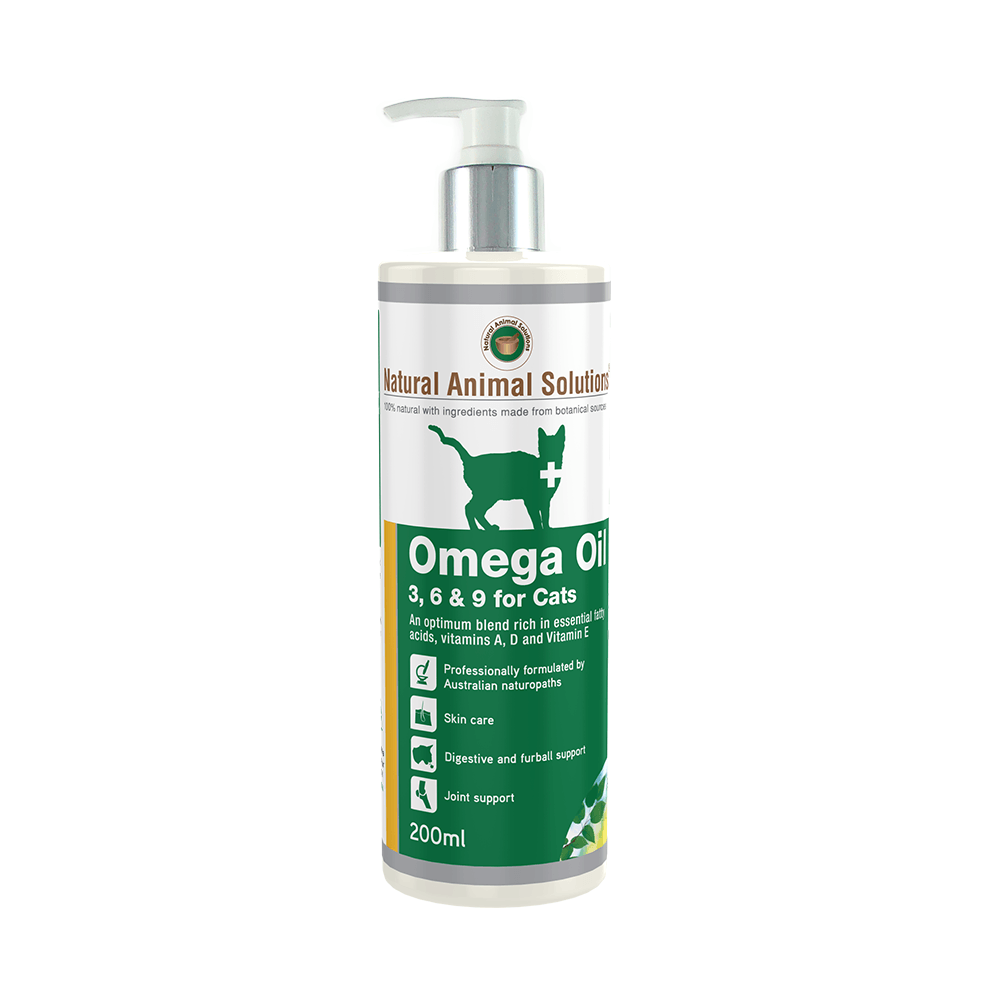 NATURAL ANIMAL SOLUTIONS Omega 3 6 & 9 Oil For Cats 200ML - Sparklet