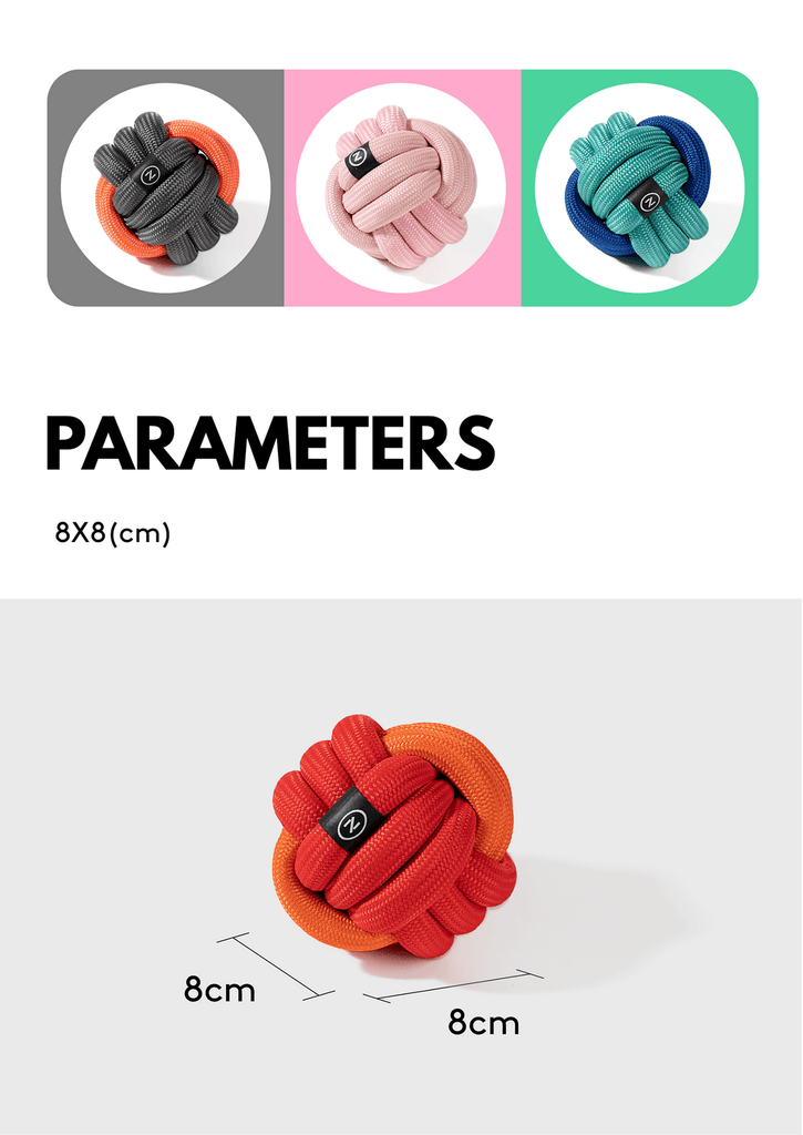 PAWZCITY Interactive Rope Ball - Manhattanhenge - Sparklet