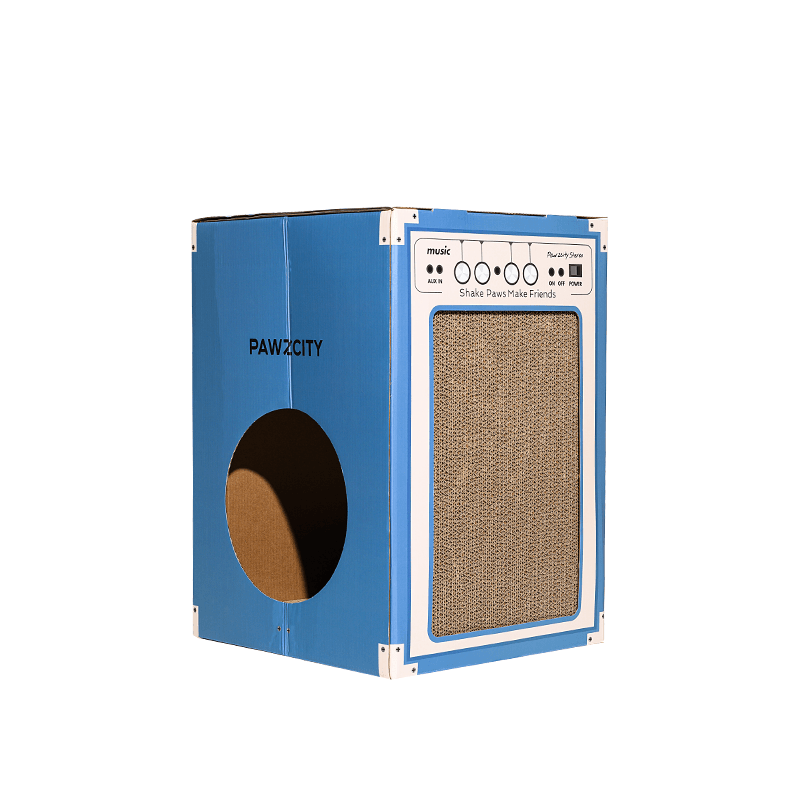 PAWZCITY Vintage Speaker Cat Scratching House - B - Sparklet