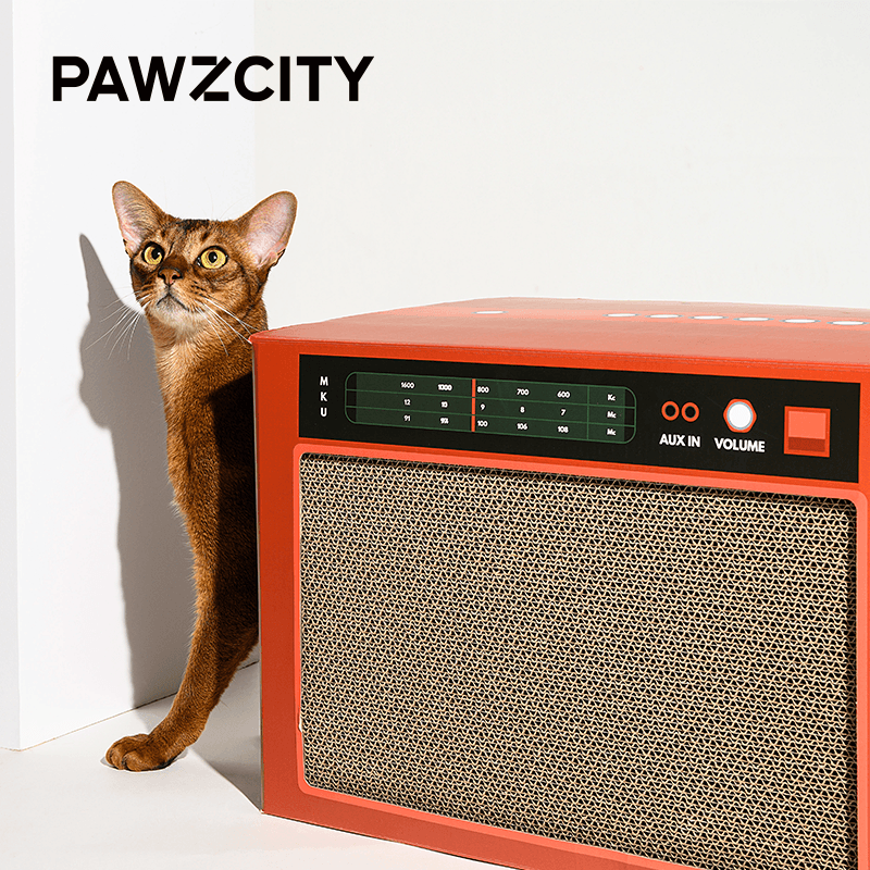 PAWZCITY Vintage Speaker Cat Scratching House - B - Sparklet