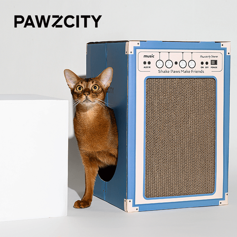 PAWZCITY Vintage Speaker Cat Scratching House - B - Sparklet