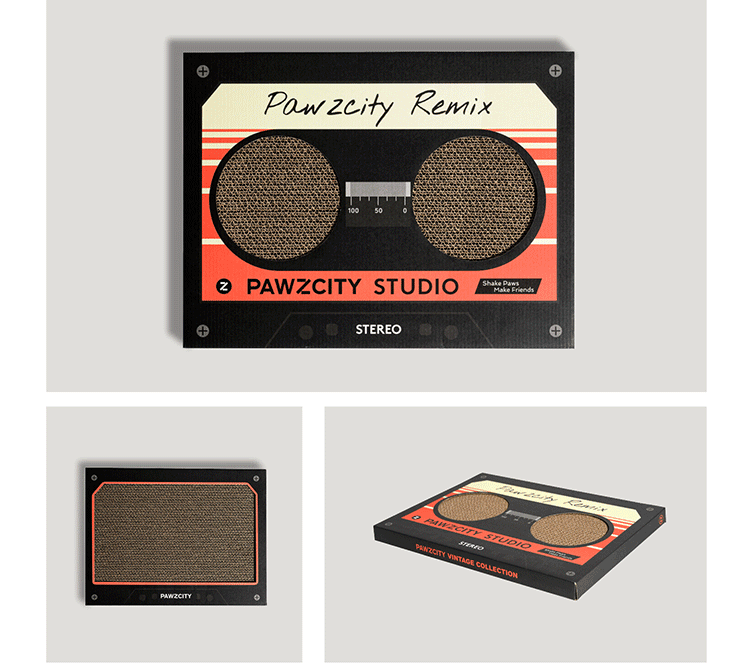 PAWZCITY Vintage Tape Cat Scratching Board - C - Sparklet