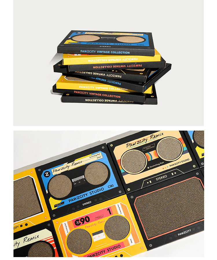 PAWZCITY Vintage Tape Cat Scratching Board - C - Sparklet
