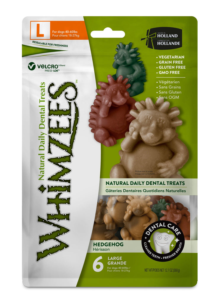 WHIMZEES Natural Daily Dental Hedgehog Chews For Adult Dog Large Breed (18-27KG) - Sparklet