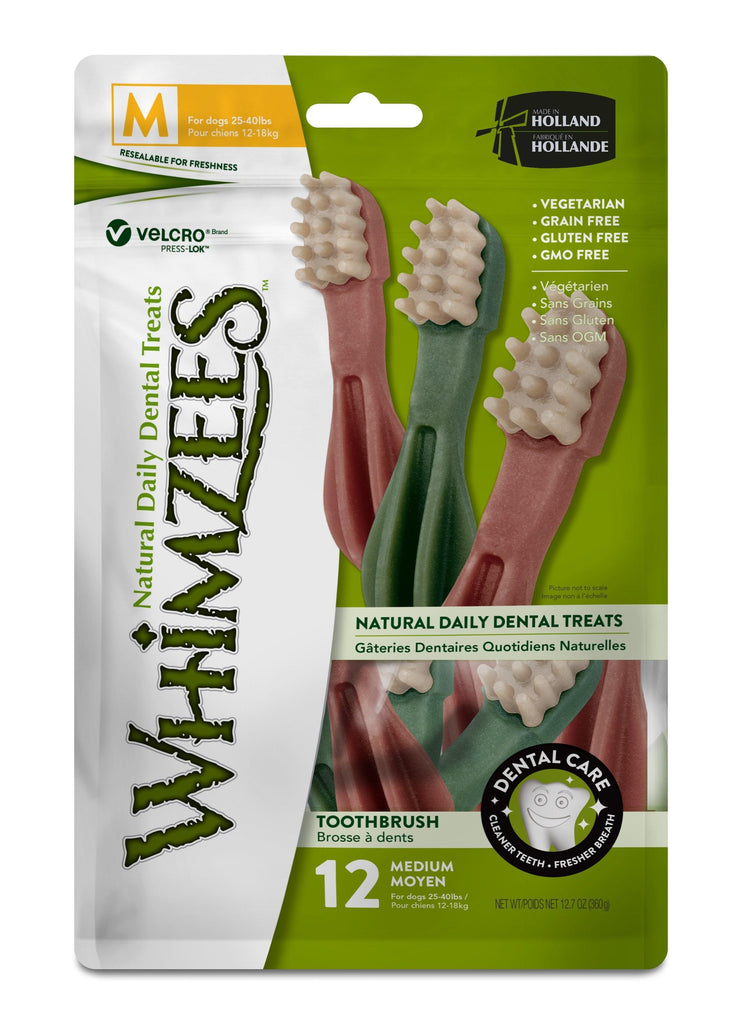 WHIMZEES Natural Daily Dental Toothbrush Chews For Adult Dog Large Breed (18-27KG) - Sparklet