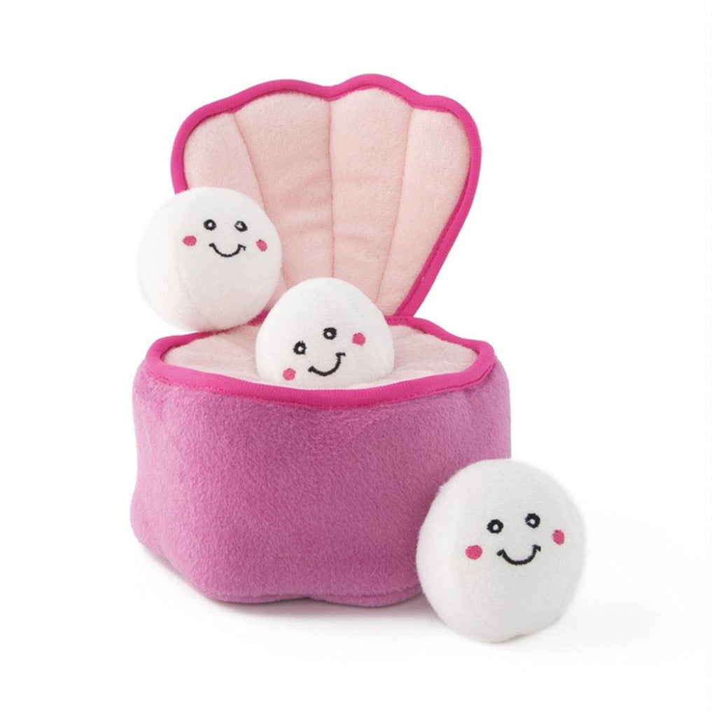 ZIPPY PAWS Zippy Burrow Pearls in Oyster Dog Squeaking Toys - Sparklet